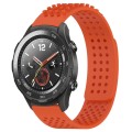 For Huawei Watch 2 20mm Holes Breathable 3D Dots Silicone Watch Band(Orange)
