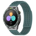 For Huawei Watch GT3 SE 22mm Holes Breathable 3D Dots Silicone Watch Band(Olive Green)