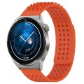 For Huawei Watch GT3 Pro 46mm 22mm Holes Breathable 3D Dots Silicone Watch Band(Orange)