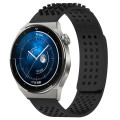 For Huawei Watch GT3 Pro 46mm 22mm Holes Breathable 3D Dots Silicone Watch Band(Black)
