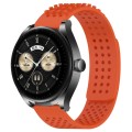 For Huawei Watch Buds 22mm Holes Breathable 3D Dots Silicone Watch Band(Orange)