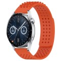 For Huawei Watch GT3 46mm 22mm Holes Breathable 3D Dots Silicone Watch Band(Orange)