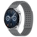 For Huawei Watch GT3 46mm 22mm Holes Breathable 3D Dots Silicone Watch Band(Grey)