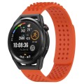 For Huawei Watch GT Runner 22mm Holes Breathable 3D Dots Silicone Watch Band(Orange)