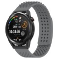 For Huawei Watch GT Runner 22mm Holes Breathable 3D Dots Silicone Watch Band(Grey)