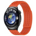 For Huawei Watch 4 22mm Holes Breathable 3D Dots Silicone Watch Band(Orange)