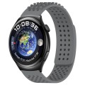 For Huawei Watch 4 22mm Holes Breathable 3D Dots Silicone Watch Band(Grey)