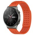 For Huawei GT2 Pro 22mm Holes Breathable 3D Dots Silicone Watch Band(Orange)