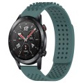 For Honor Watch GS 3i 22mm Holes Breathable 3D Dots Silicone Watch Band(Olive Green)