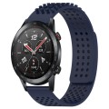 For Honor Watch GS 3i 22mm Holes Breathable 3D Dots Silicone Watch Band(Midnight Blue)