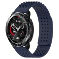 For Honor Watch GS Pro 22mm Holes Breathable 3D Dots Silicone Watch Band(Midnight Blue)