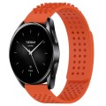 For Xiaomi Watch S2 42mm 22mm Holes Breathable 3D Dots Silicone Watch Band(Orange)