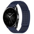 For Xiaomi Watch S2 42mm 22mm Holes Breathable 3D Dots Silicone Watch Band(Midnight Blue)
