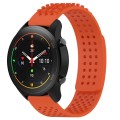 For Xiaomi MI Watch S1 Pro 22mm Holes Breathable 3D Dots Silicone Watch Band(Orange)