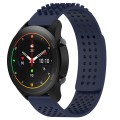 For Xiaomi MI Watch S1 Pro 22mm Holes Breathable 3D Dots Silicone Watch Band(Midnight Blue)