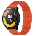 For Xiaomi Watch S1 Active 22mm Holes Breathable 3D Dots Silicone Watch Band(Orange)