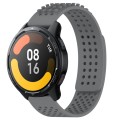 For Xiaomi Watch S1 Active 22mm Holes Breathable 3D Dots Silicone Watch Band(Grey)