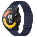For Xiaomi Watch S1 Active 22mm Holes Breathable 3D Dots Silicone Watch Band(Midnight Blue)