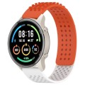 For Xiaomi MI Watch Sport 22mm Holes Breathable 3D Dots Silicone Watch Band(Orange+White)
