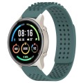For Xiaomi MI Watch Sport 22mm Holes Breathable 3D Dots Silicone Watch Band(Olive Green)