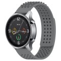 For Xiaomi MI Watch Color 22mm Holes Breathable 3D Dots Silicone Watch Band(Grey)