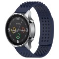 For Xiaomi MI Watch Color 22mm Holes Breathable 3D Dots Silicone Watch Band(Midnight Blue)
