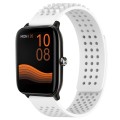 For Xiaomi Haylou GST LS09B 22mm Holes Breathable 3D Dots Silicone Watch Band(White)