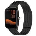 For Xiaomi Haylou GST LS09B 22mm Holes Breathable 3D Dots Silicone Watch Band(Black)