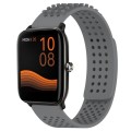 For Xiaomi Haylou GST LS09B 22mm Holes Breathable 3D Dots Silicone Watch Band(Grey)