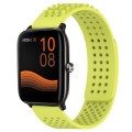 For Xiaomi Haylou GST LS09B 22mm Holes Breathable 3D Dots Silicone Watch Band(Lime Green)