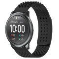 For Xiaomi Haylou RT LS05S 22mm Holes Breathable 3D Dots Silicone Watch Band(Black)