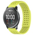 For Xiaomi Haylou RT LS05S 22mm Holes Breathable 3D Dots Silicone Watch Band(Lime Green)