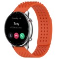 For Amazfit GTR 2 22mm Holes Breathable 3D Dots Silicone Watch Band(Orange)