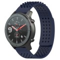 For Amazfit GTR 47mm 22mm Holes Breathable 3D Dots Silicone Watch Band(Midnight Blue)