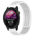 For Garmin Forerunner 255 Music 22mm Holes Breathable 3D Dots Silicone Watch Band(White)