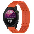 For Garmin Forerunner 255 Music 22mm Holes Breathable 3D Dots Silicone Watch Band(Orange)