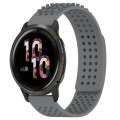 For Garmin Venu 2 22mm Holes Breathable 3D Dots Silicone Watch Band(Grey)