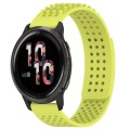 For Garmin Venu 2 22mm Holes Breathable 3D Dots Silicone Watch Band(Lime Green)