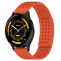 For Garmin Venu 3 22mm Holes Breathable 3D Dots Silicone Watch Band(Orange)
