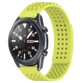 For Samsung Galaxy Watch3 45mm 22mm Holes Breathable 3D Dots Silicone Watch Band(Lime Green)