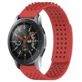 For Samsung Galaxy Watch 46mm 22mm Holes Breathable 3D Dots Silicone Watch Band(Red)