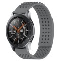 For Samsung Galaxy Watch 46mm 22mm Holes Breathable 3D Dots Silicone Watch Band(Grey)