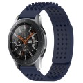 For Samsung Galaxy Watch 46mm 22mm Holes Breathable 3D Dots Silicone Watch Band(Midnight Blue)