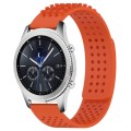 For Samsung Gear S3 Classic 22mm Holes Breathable 3D Dots Silicone Watch Band(Orange)
