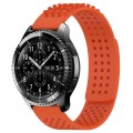 For Samsung Gear S3 Frontier 22mm Holes Breathable 3D Dots Silicone Watch Band(Orange)