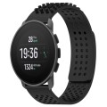 For SUUNTO 9 Peak Pro 22mm Holes Breathable 3D Dots Silicone Watch Band(Black)