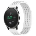 For SUUNTO 5 Peak 22mm Holes Breathable 3D Dots Silicone Watch Band(White)