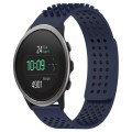 For SUUNTO 5 Peak 22mm Holes Breathable 3D Dots Silicone Watch Band(Midnight Blue)