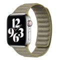 For  Apple Watch 3 42mm Denim Magnetic Watch Band(Yellow)