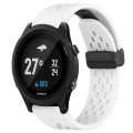 For Garmin Forerunner 935 22mm Folding Buckle Hole Silicone Watch Band(White)